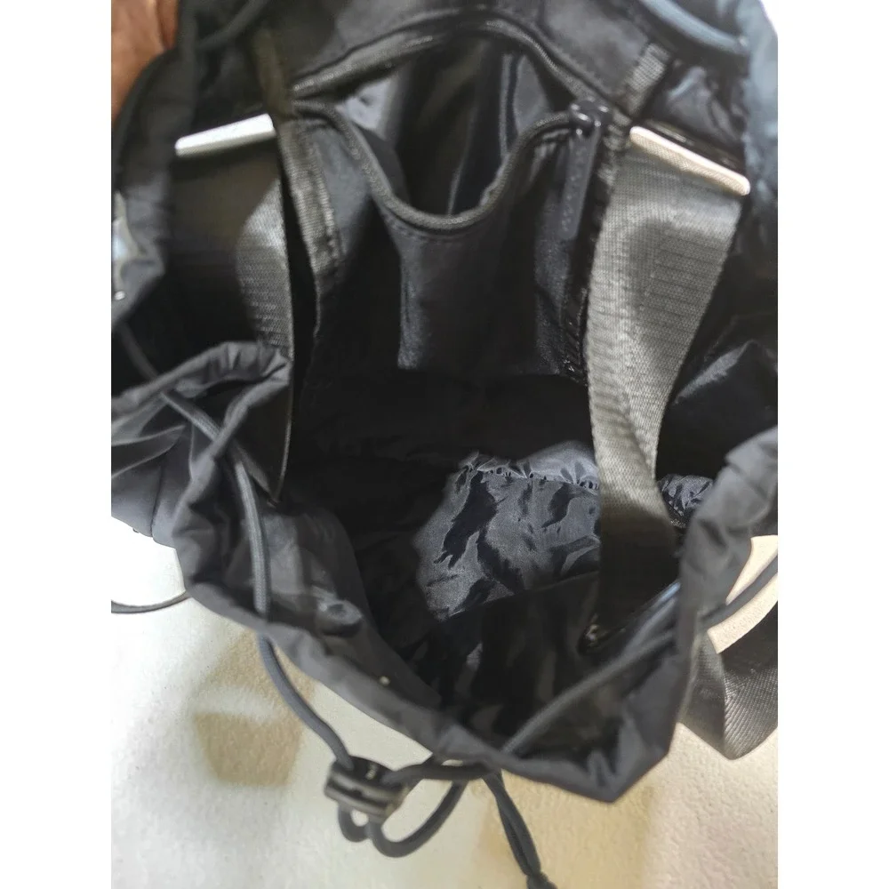 Black Drawstring Beyond‎ Yoga Gym Backpack Convertible Unisex Bag